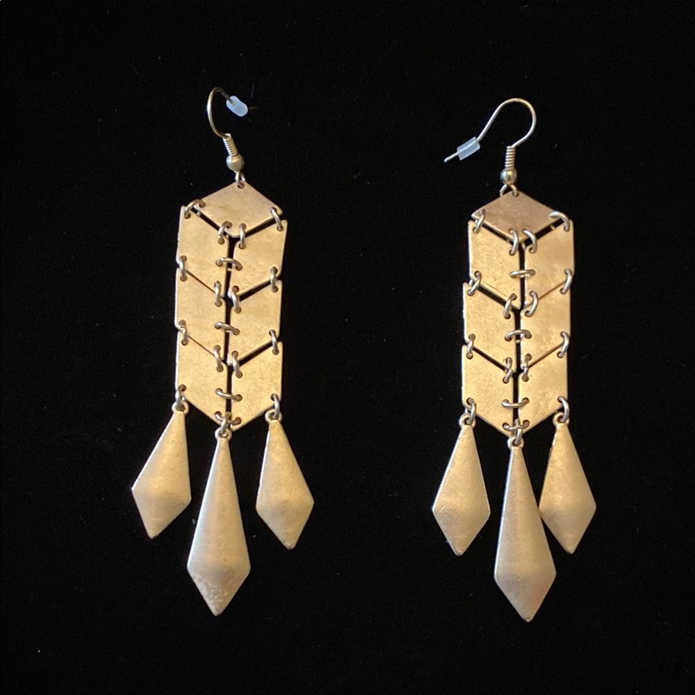 Gold Tone Dangle Earrings